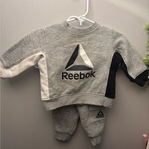 Reebok Gray and Black Infant Sweatshirt Set